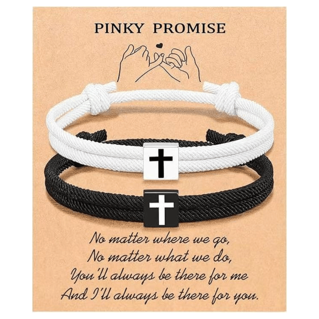 Milano Rope Cross Bracelet with Gift Card: Thoughtful Blessing for Baptism & Milestones