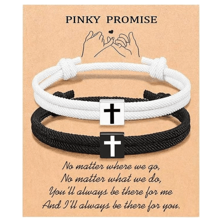 Milano Rope Cross Bracelet with Gift Card: Thoughtful Blessing for Baptism & Milestones