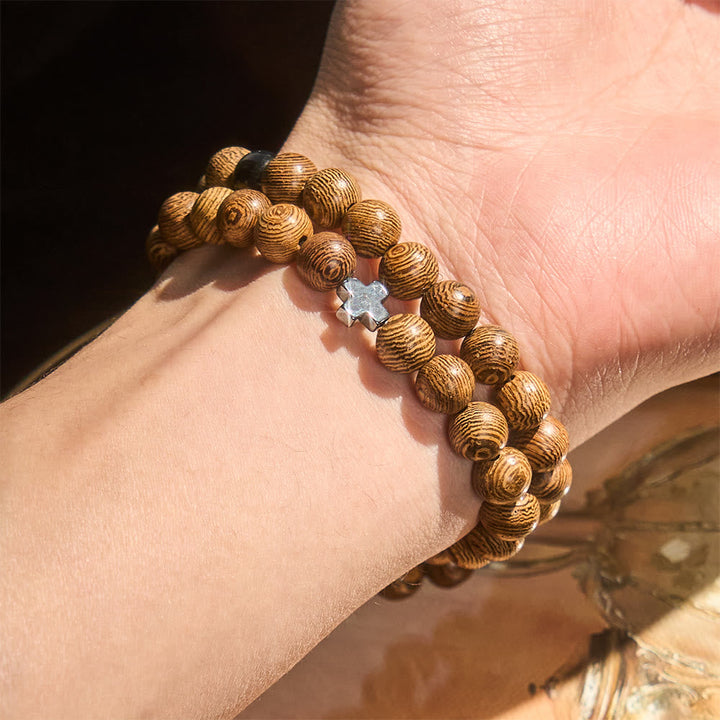 Layered Wooden Cross Bracelet: Quiet Devotion for Everyday Moments