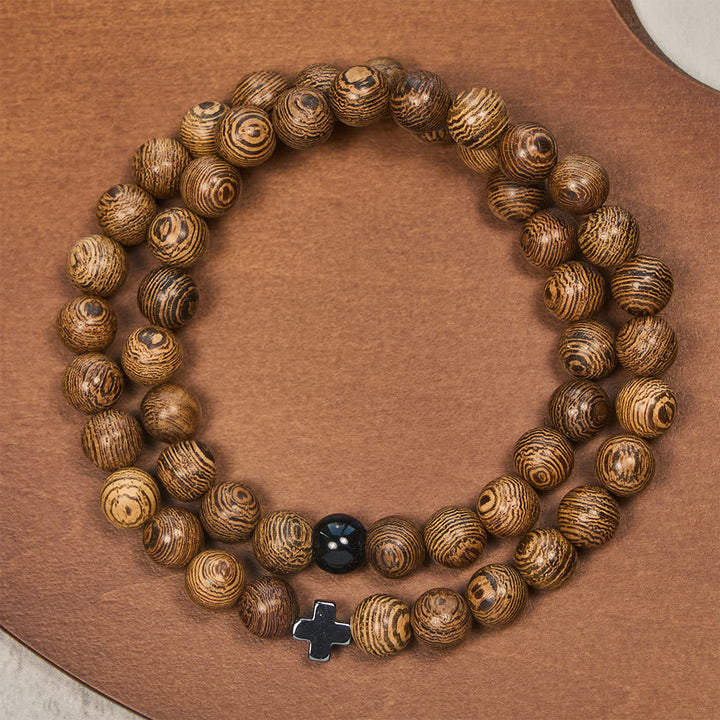Layered Wooden Cross Bracelet: Quiet Devotion for Everyday Moments
