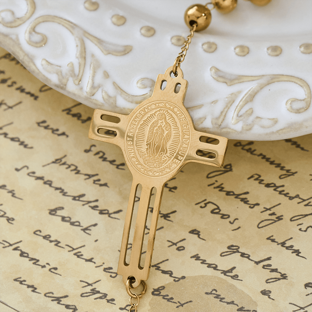 Grace-Filled Beaded Bracelet: Cross Charm for Gentle Reminders