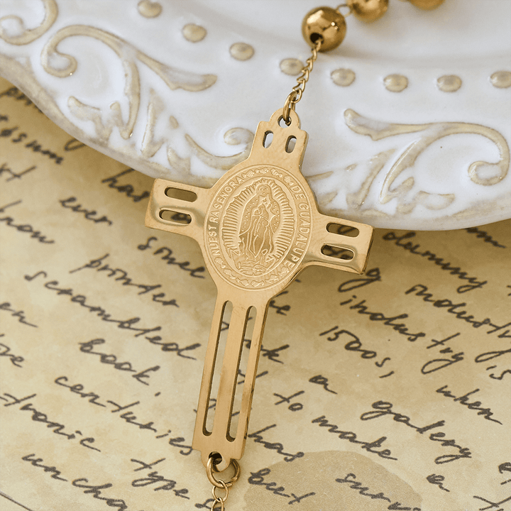 Grace-Filled Beaded Bracelet: Cross Charm for Gentle Reminders