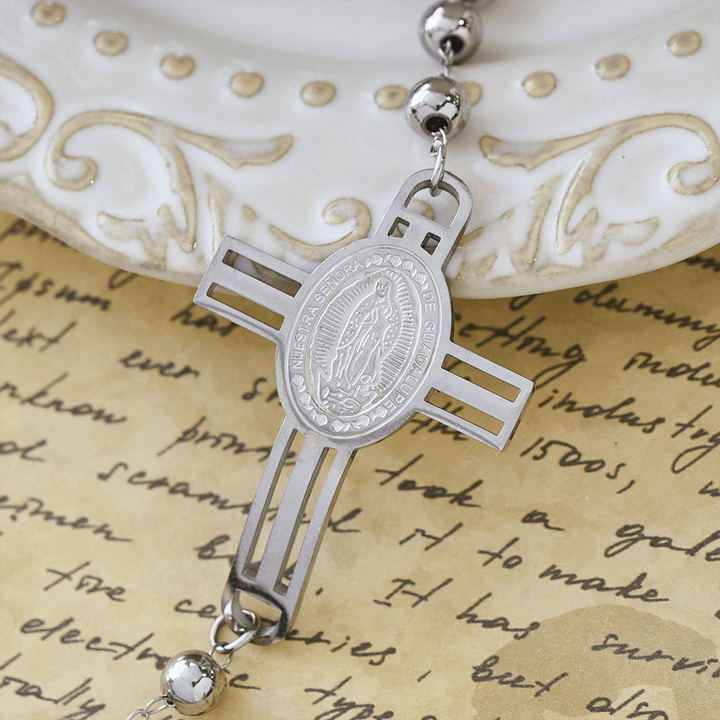 Grace-Filled Beaded Bracelet: Cross Charm for Gentle Reminders