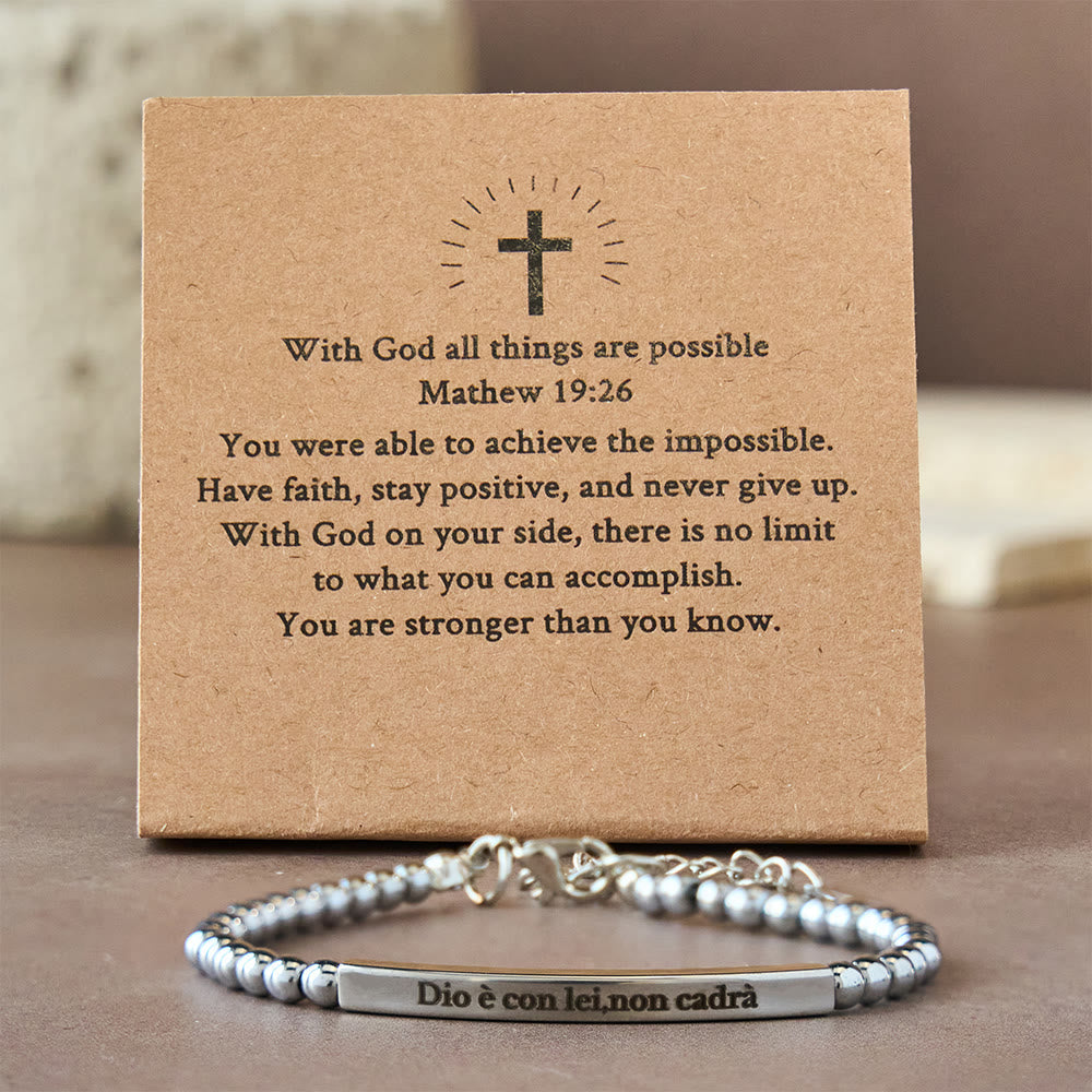 Matthew 19:26 & German Psalm 46:5 Bracelet: Quiet Reminder of Divine Presence