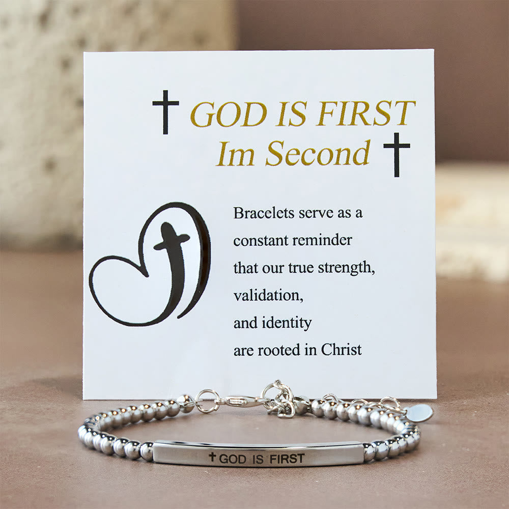 God Is First & Psalm 46:5  Bracelet: Steady Companion for Daily Routines