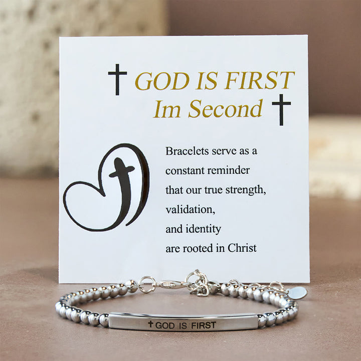 God Is First & Psalm 46:5  Bracelet: Steady Companion for Daily Routines