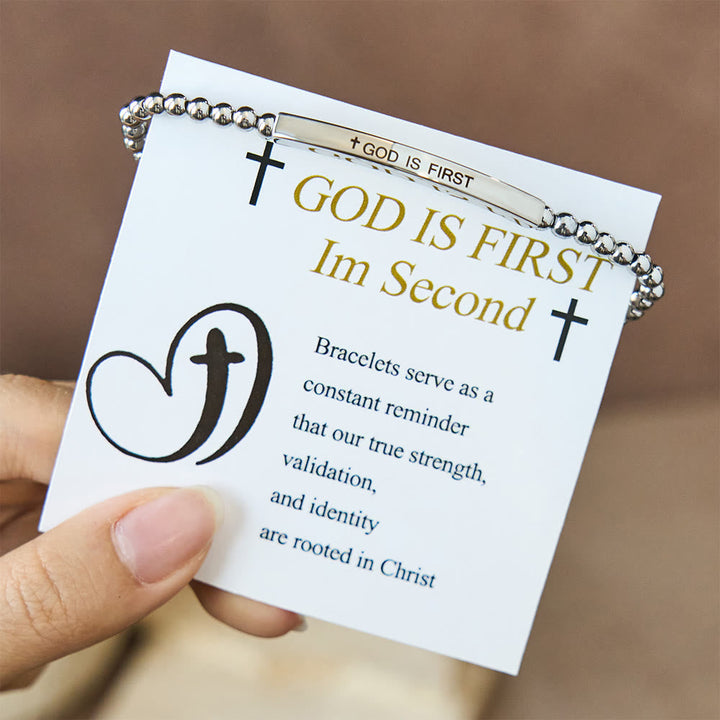 God Is First & Psalm 46:5  Bracelet: Steady Companion for Daily Routines