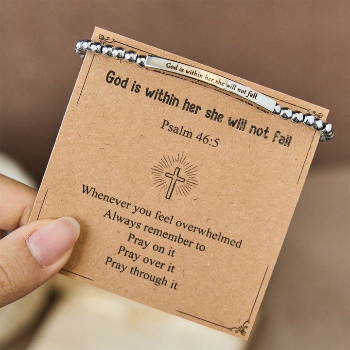 God Is First & Psalm 46:5  Bracelet: Steady Companion for Daily Routines