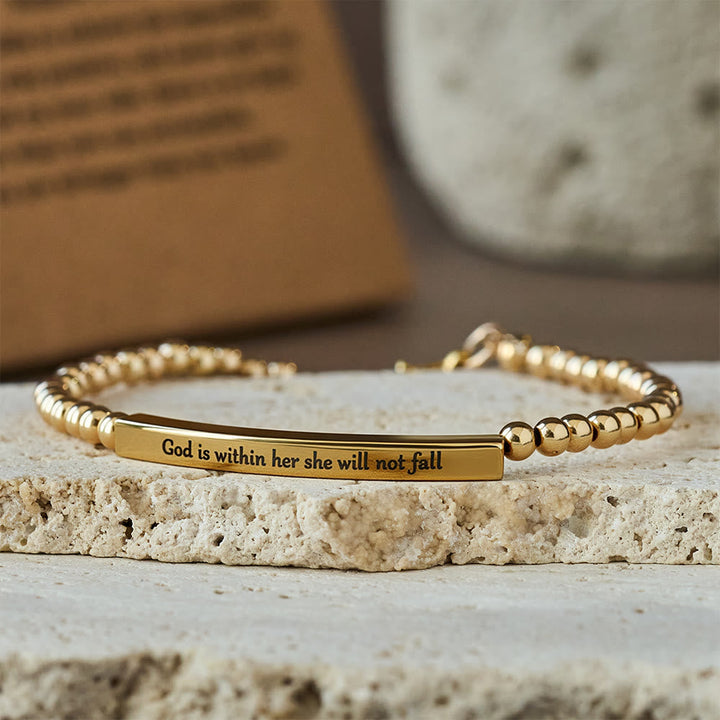 God Is First & Psalm 46:5  Bracelet: Steady Companion for Daily Routines