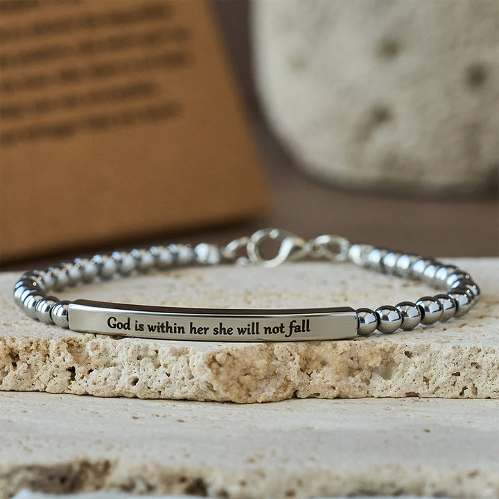 God Is First & Psalm 46:5  Bracelet: Steady Companion for Daily Routines