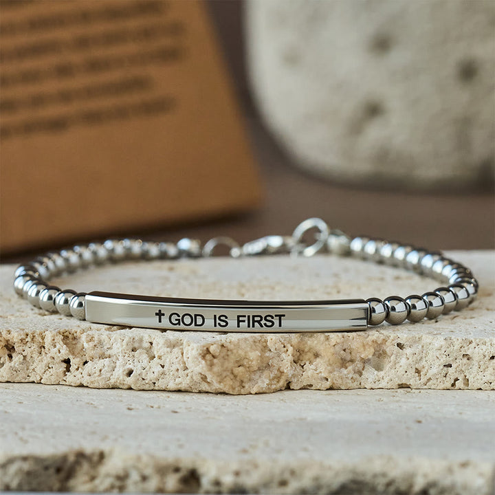 God Is First & Psalm 46:5  Bracelet: Steady Companion for Daily Routines