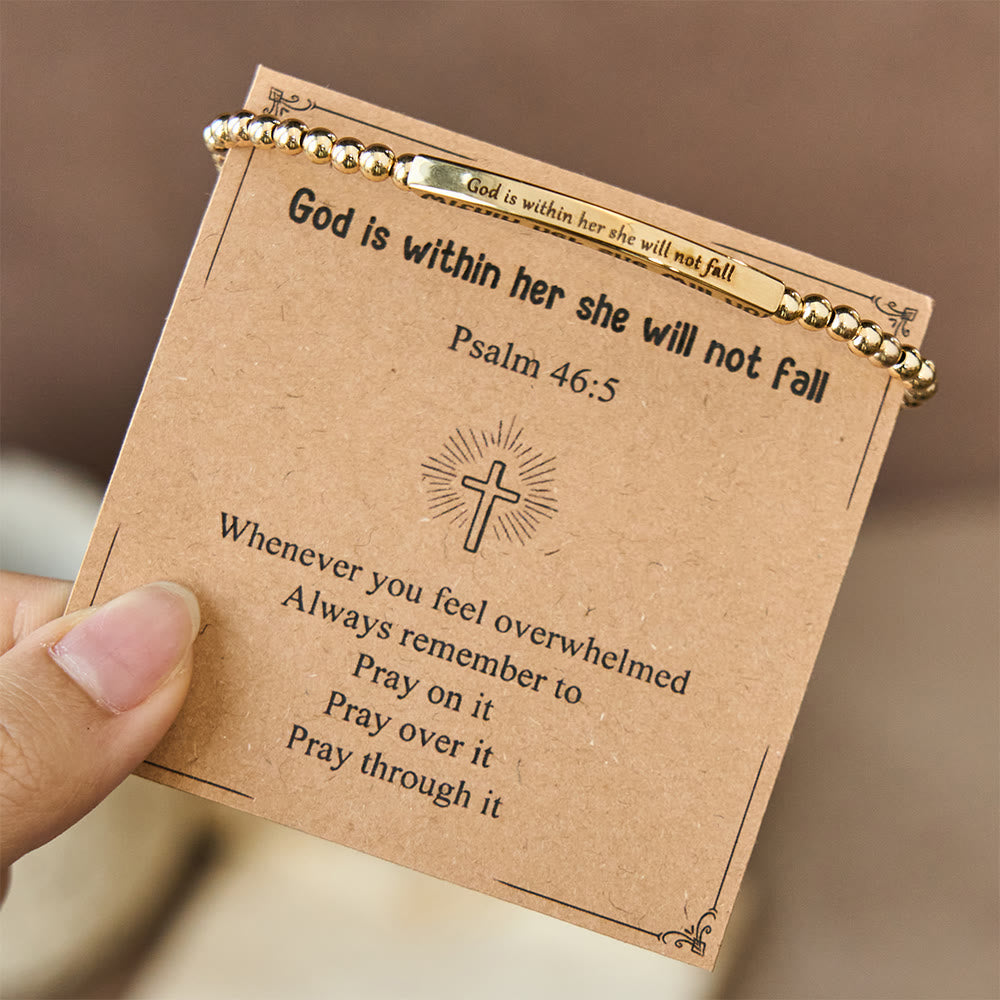 God Is First & Psalm 46:5  Bracelet: Steady Companion for Daily Routines