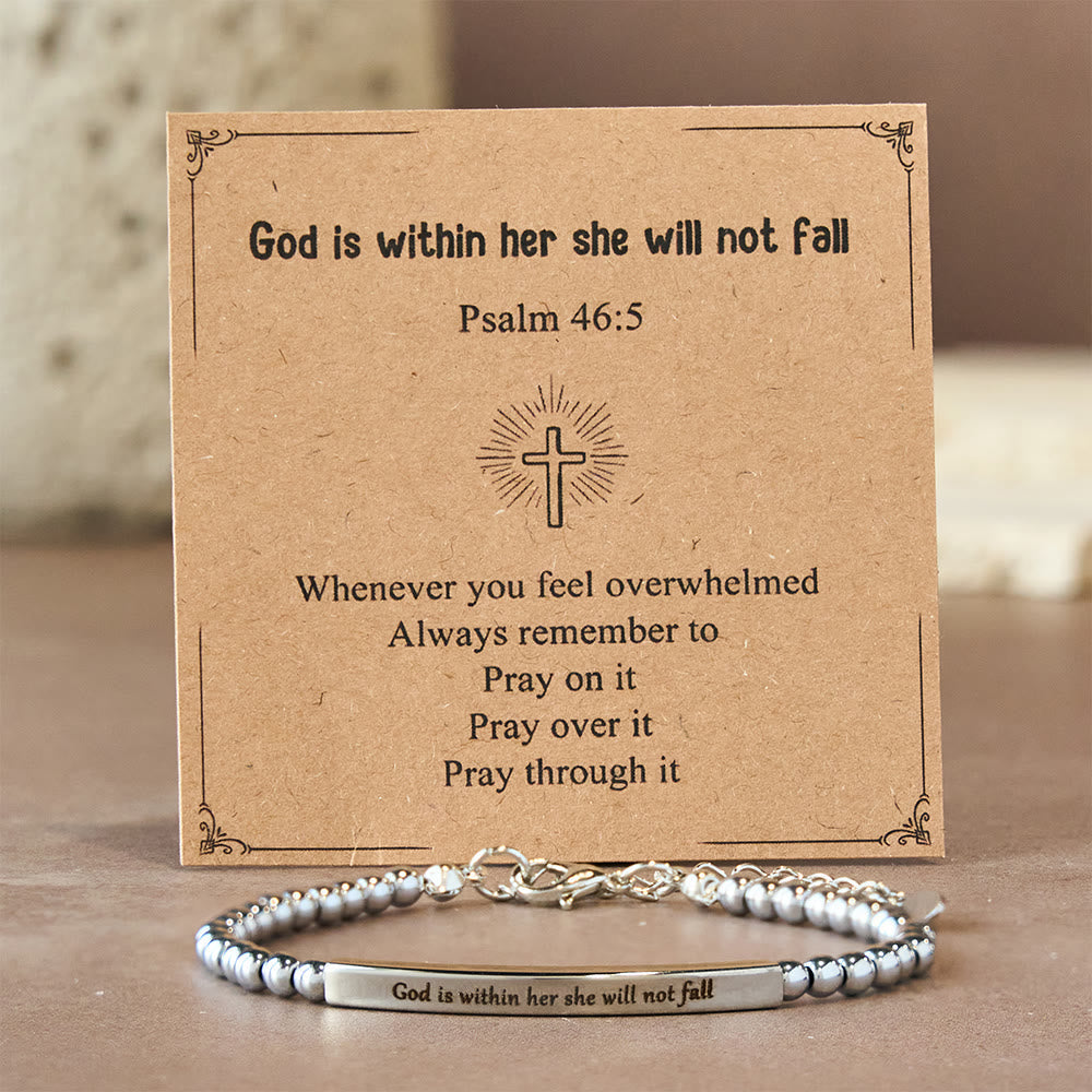 God Is First & Psalm 46:5  Bracelet: Steady Companion for Daily Routines