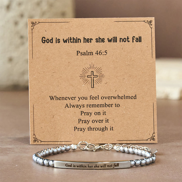 God Is First & Psalm 46:5  Bracelet: Steady Companion for Daily Routines