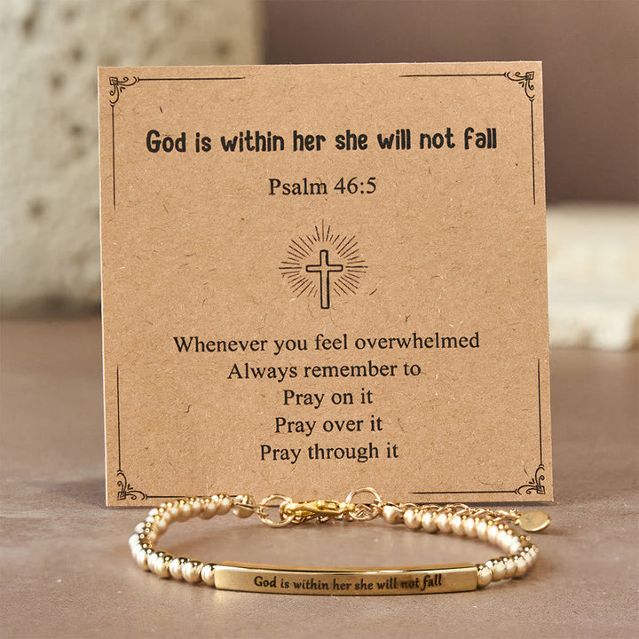 God Is First & Psalm 46:5  Bracelet: Steady Companion for Daily Routines