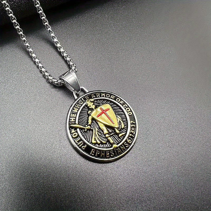 Vintage 3-Color Ephesians 6 Necklace: Quiet Reminder of Spiritual Strength