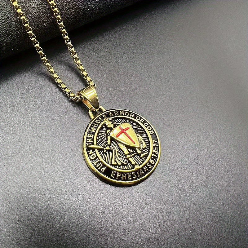 Vintage 3-Color Ephesians 6 Necklace: Quiet Reminder of Spiritual Strength