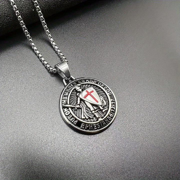 Vintage 3-Color Ephesians 6 Necklace: Quiet Reminder of Spiritual Strength