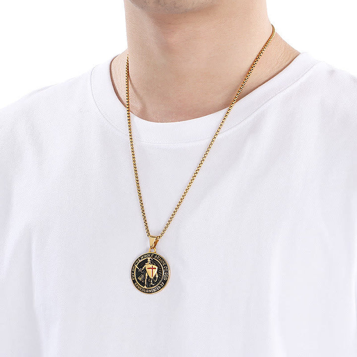 Vintage 3-Color Ephesians 6 Necklace: Quiet Reminder of Spiritual Strength