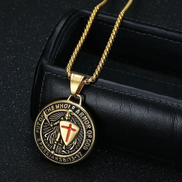 Vintage 3-Color Ephesians 6 Necklace: Quiet Reminder of Spiritual Strength