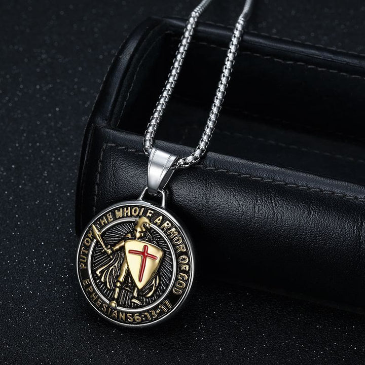 Vintage 3-Color Ephesians 6 Necklace: Quiet Reminder of Spiritual Strength