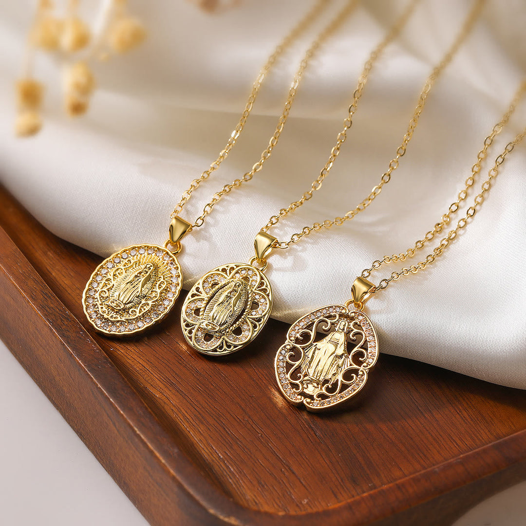 Our Lady Three-Design Necklace: Steady Companion for Quiet Routines