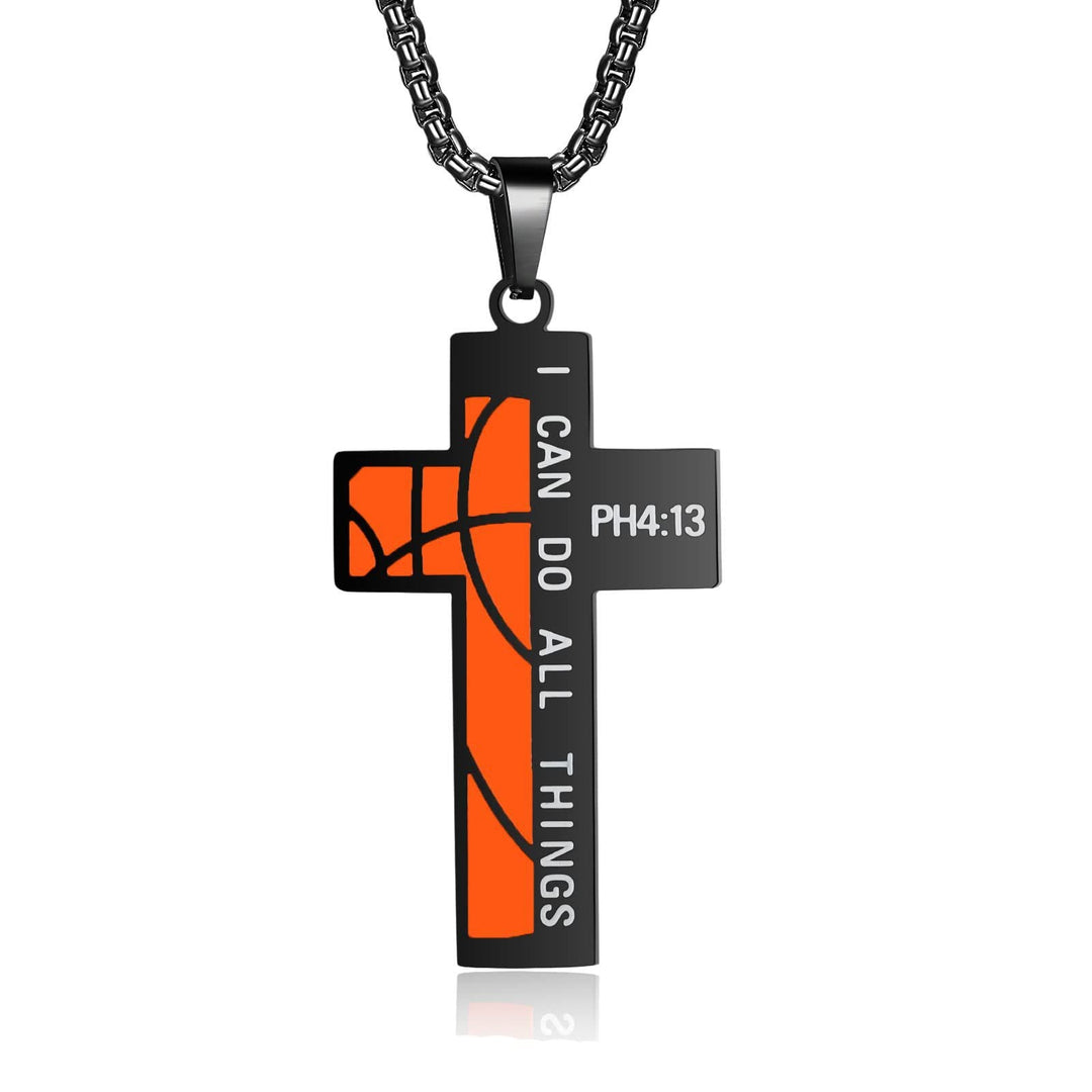 Rugby/Basketball Cross Necklace: Gentle Devotion for Sports Lovers