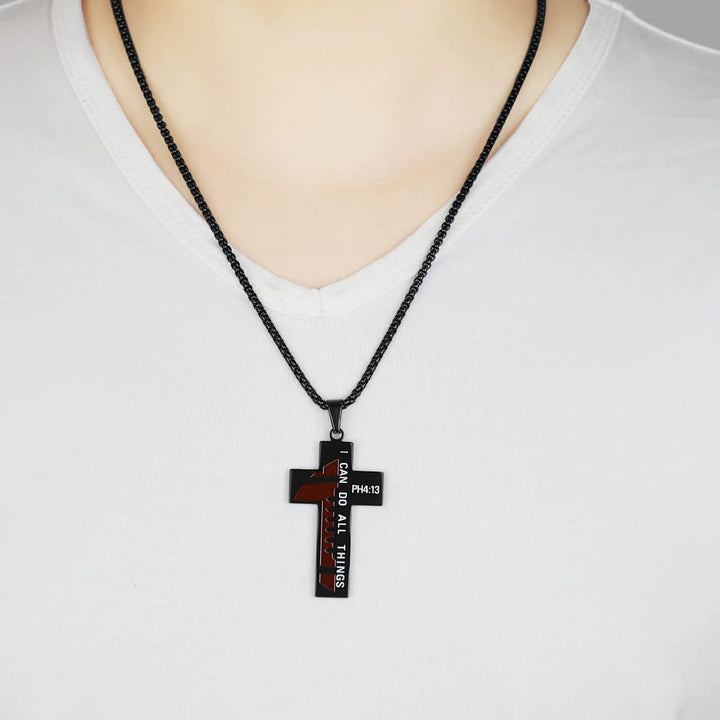 Rugby/Basketball Cross Necklace: Gentle Devotion for Sports Lovers