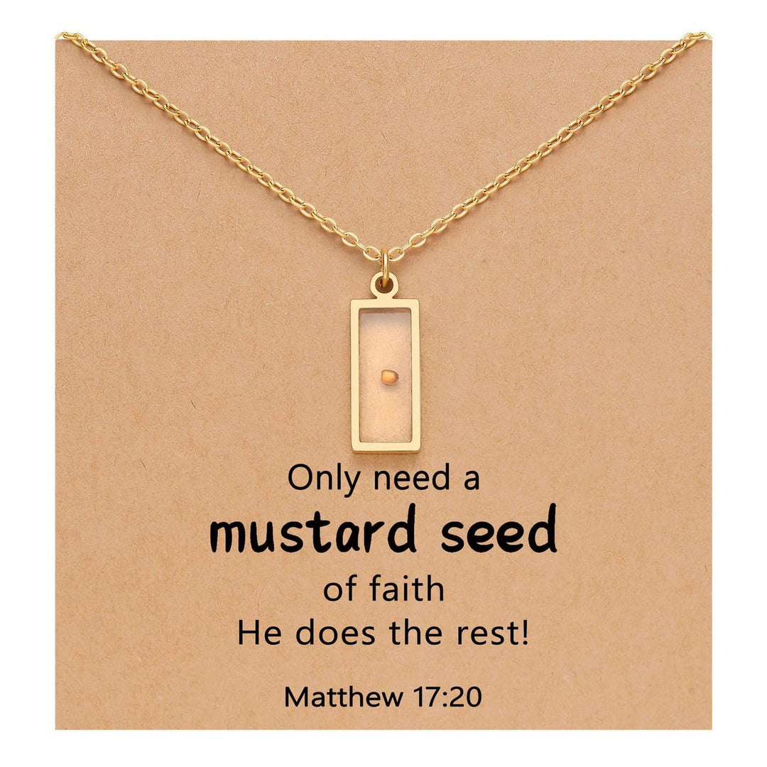 Matthew 17:20 Multi-Shaped Mustard Seed Pendant: Quiet Reminder of Faith’s Power