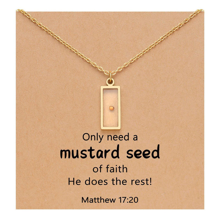 Matthew 17:20 Multi-Shaped Mustard Seed Pendant: Quiet Reminder of Faith’s Power