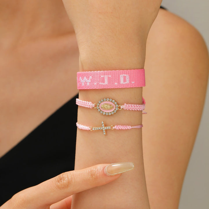 Faith Prompt Bracelet with Cross Bead & WWJD Card: Gift-Ready Keepsake