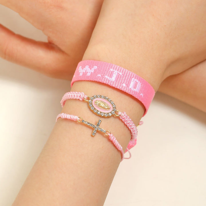 Faith Prompt Bracelet with Cross Bead & WWJD Card: Gift-Ready Keepsake