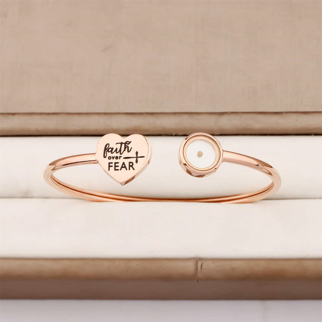 3-Color Faith Over Fear Mustard Seed Bangle: A Steady Reminder of Hope