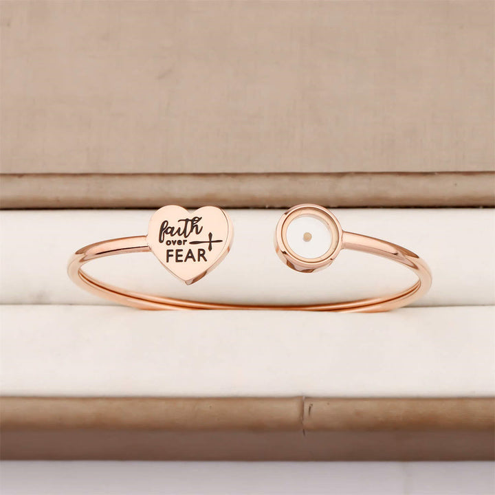 3-Color Faith Over Fear Mustard Seed Bangle: A Steady Reminder of Hope