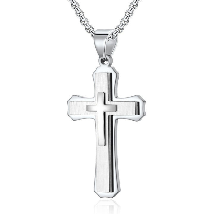 Three-Layer Cross Necklace: Personalized Faith for Daily Days
