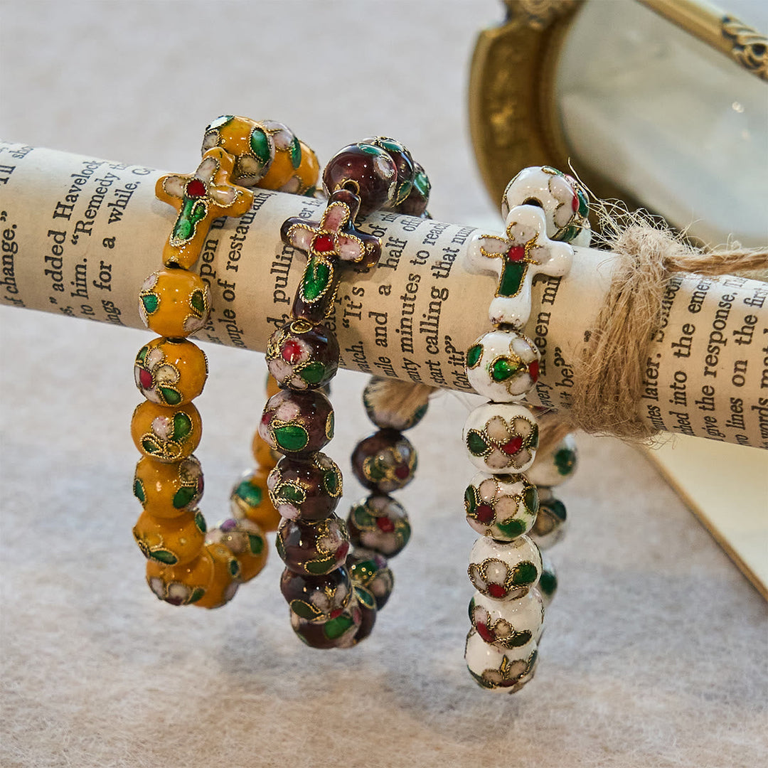 Cloisonné Enamel Filigree Faith Pieces: Rich Comfort with Sacred Symbolism