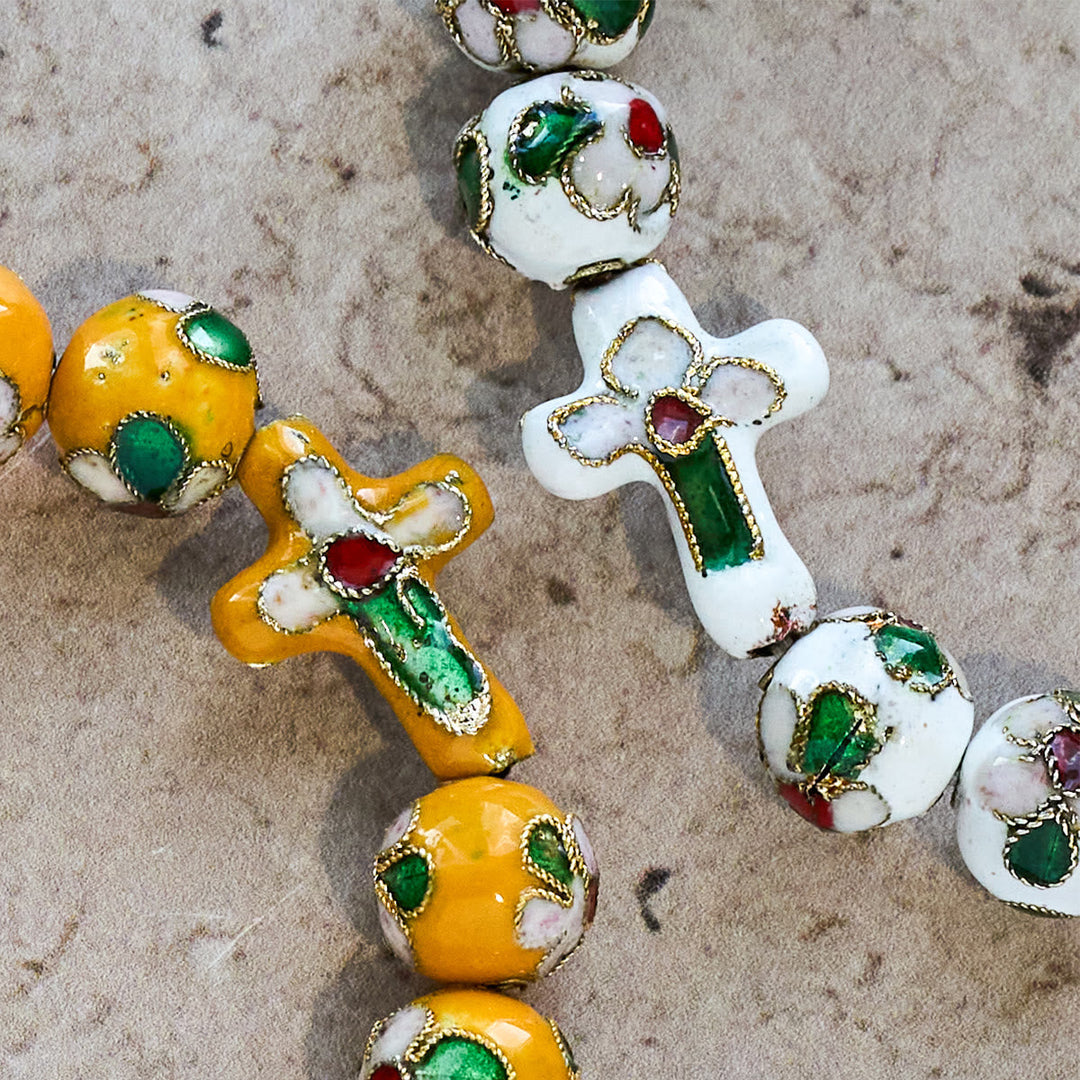 Cloisonné Enamel Filigree Faith Pieces: Rich Comfort with Sacred Symbolism