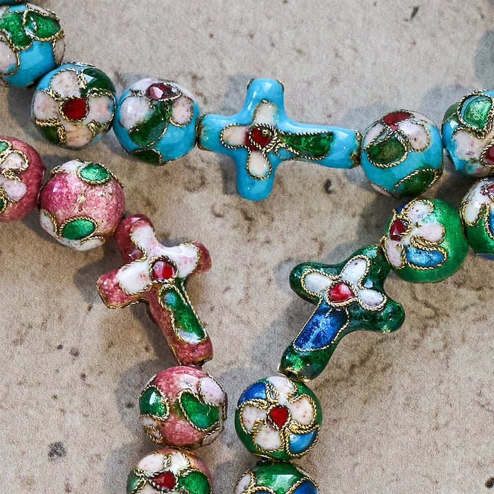 Cloisonné Enamel Filigree Faith Pieces: Rich Comfort with Sacred Symbolism