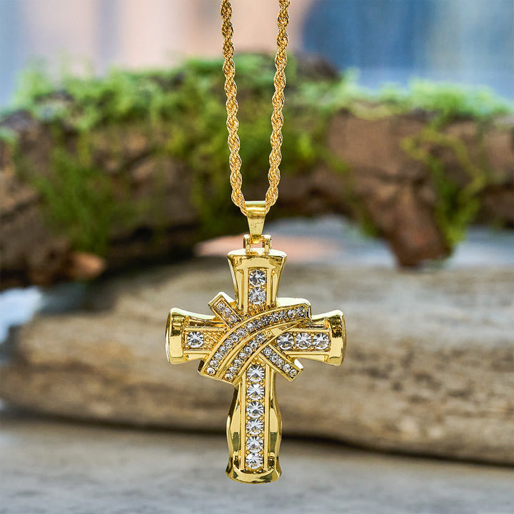 Two-color Grace & Glory Baroque Radiance Cross Necklace