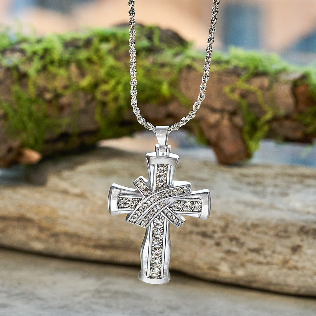 Two-color Grace & Glory Baroque Radiance Cross Necklace