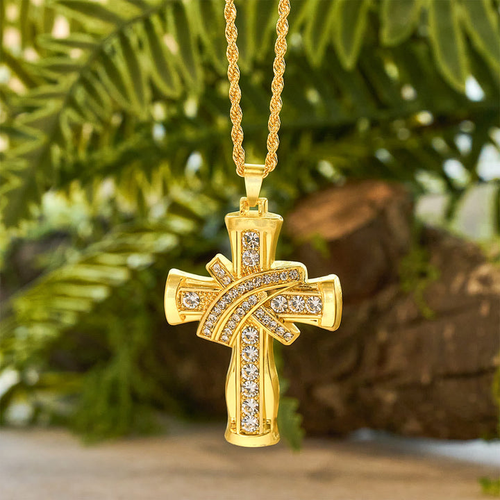 Two-color Grace & Glory Baroque Radiance Cross Necklace
