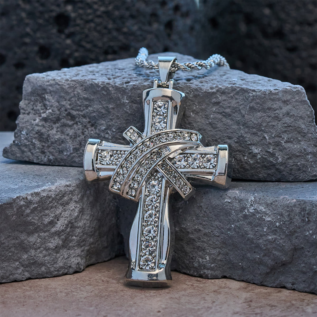 Two-color Grace & Glory Baroque Radiance Cross Necklace
