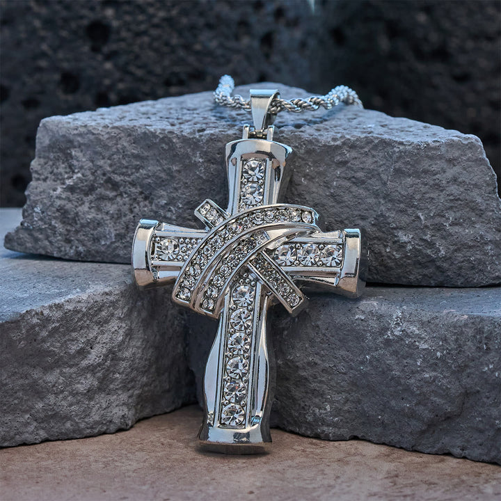 Two-color Grace & Glory Baroque Radiance Cross Necklace