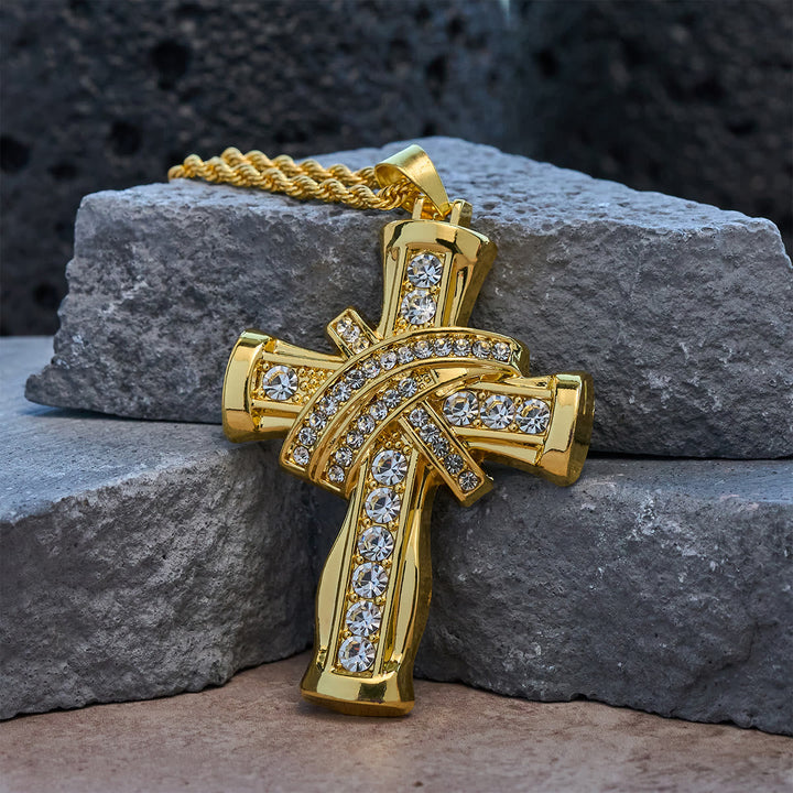Two-color Grace & Glory Baroque Radiance Cross Necklace