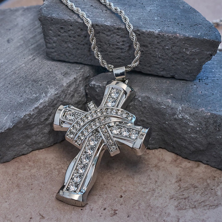 Two-color Grace & Glory Baroque Radiance Cross Necklace