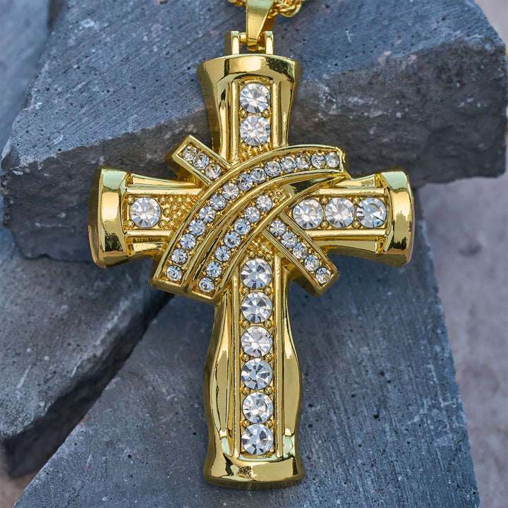 Two-color Grace & Glory Baroque Radiance Cross Necklace