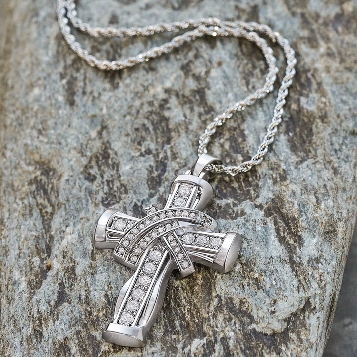 Two-color Grace & Glory Baroque Radiance Cross Necklace