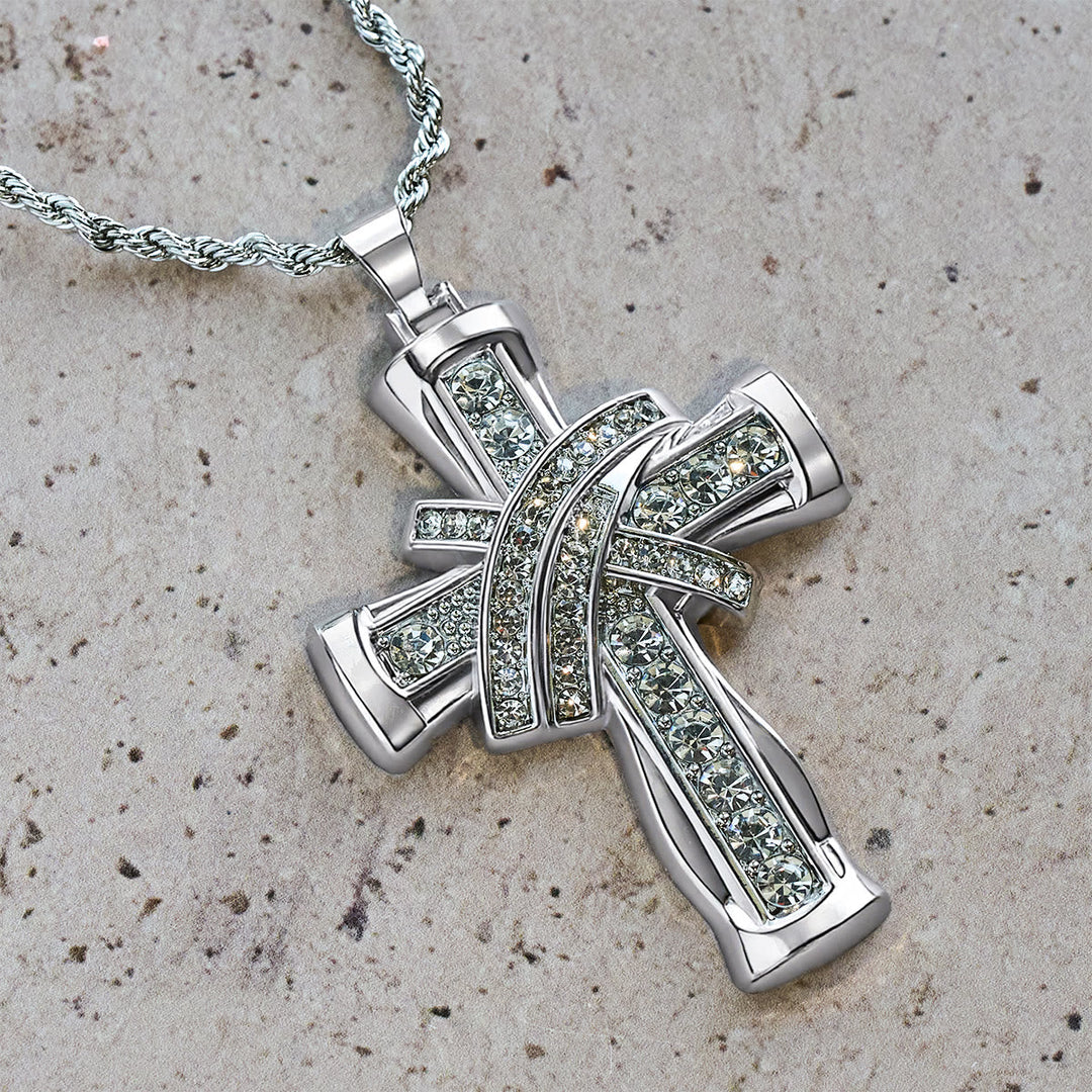 Two-color Grace & Glory Baroque Radiance Cross Necklace