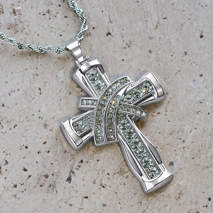 Two-color Grace & Glory Baroque Radiance Cross Necklace