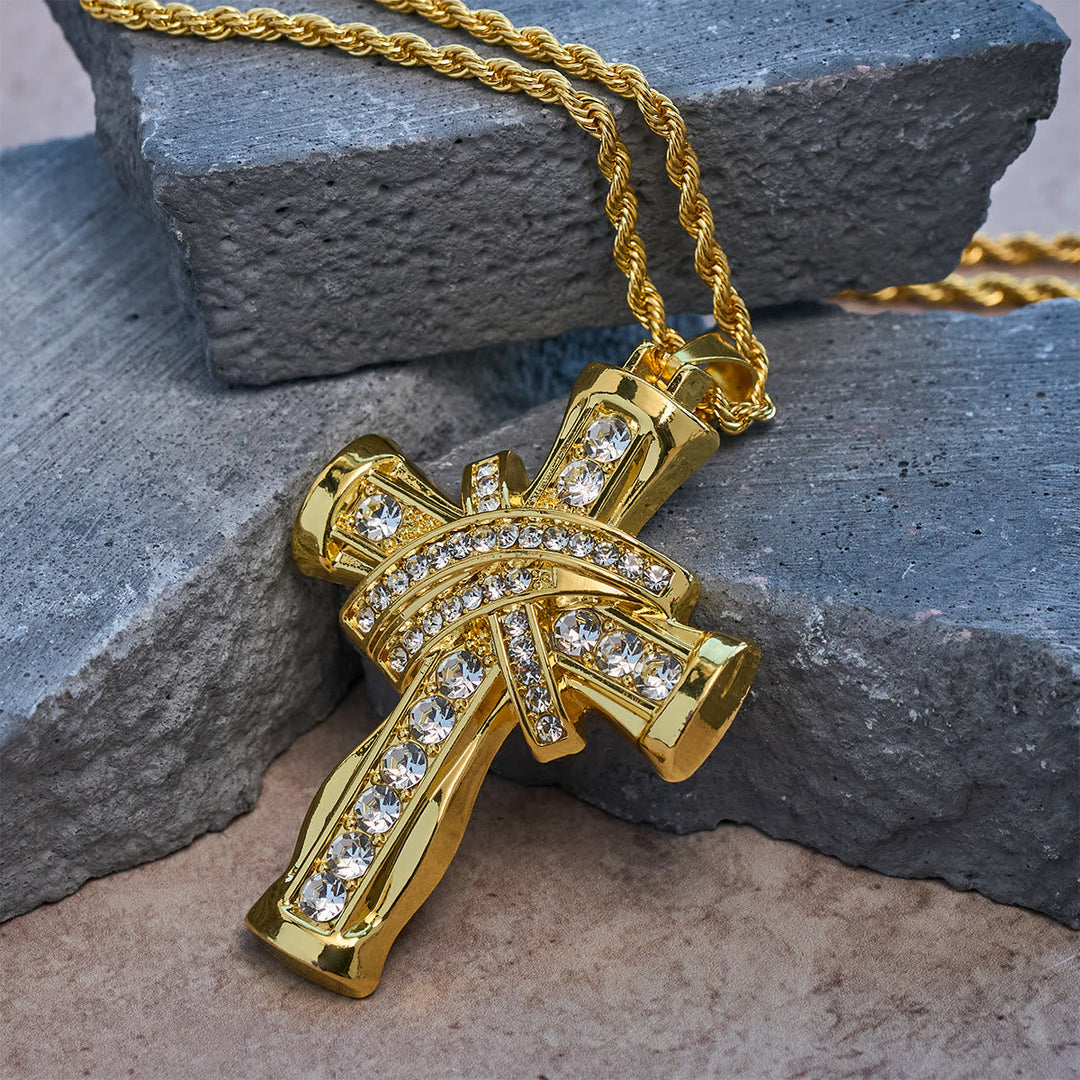 Two-color Grace & Glory Baroque Radiance Cross Necklace